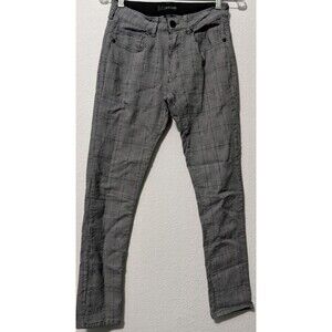 Fried Denim pants Size 32x30 (28x28) Checkered Gray Black Skinny (872)